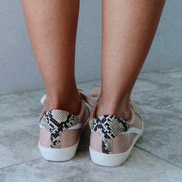 Pink Animal Print/Textured Sneakers - Picture 3 of 8